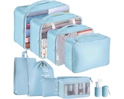 24Supply Packing Cubes Compressie - Koffer Organizer Set 9-delig - Turquoise