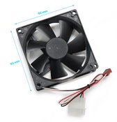 ELFJMZP Molex auf 4 Pin Lüfter Kabel 2 Pack - 30cm 12V Full Speed PC Lüfter Power Splitter, 4-Pin Adapter für ATX PSU Gehäuse Kühlung (1 zu 1