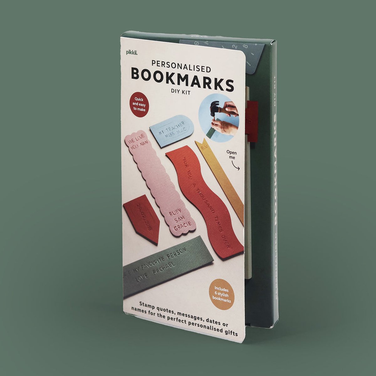 pikkii DIY Boekenlegger Set – Gepersonaliseerde Bladwijzers Maken | Creatieve Knutselset & Origineel Cadeau 102 x 192 x 25 mm 112gr