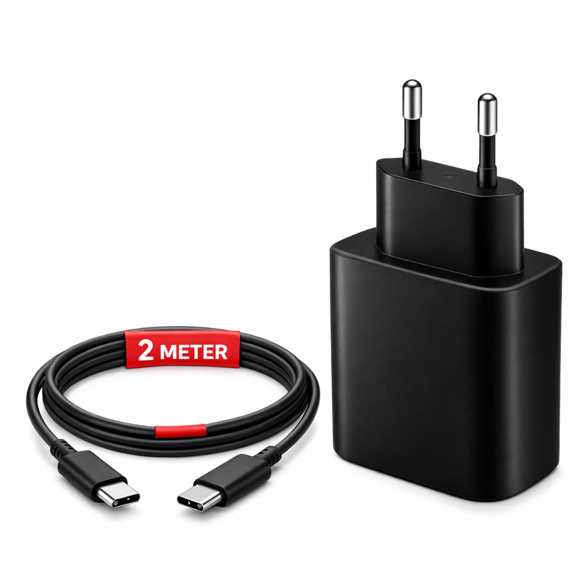 USB-C Snellader 45W Set met 2m Kabel – Power Delivery Oplader – USB-C Adapter voor Smartphone, Tablet en Laptop