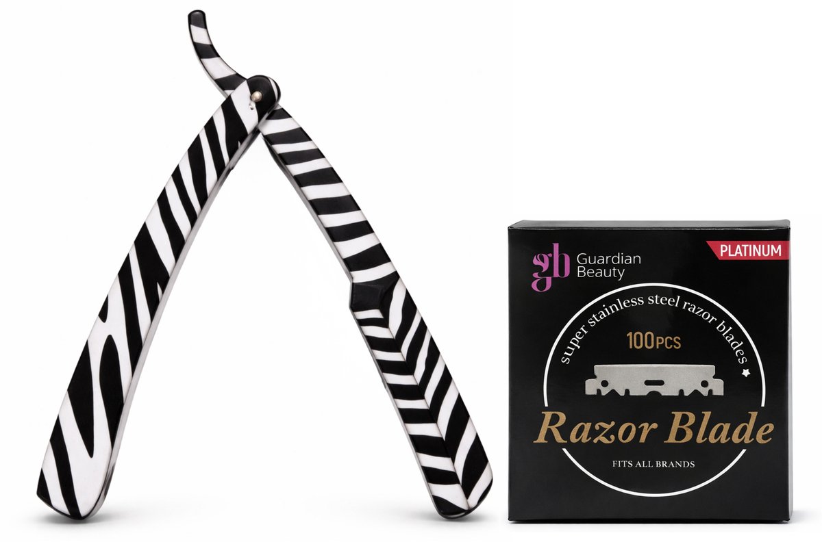 Guardian Beauty Scheermes - Roestvrij Staal - Shavette - Met 50 stuks GB Platinum Halve Mesjes