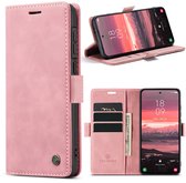 Étui - Compatible avec Samsung Galaxy A57 - 3 cartes - Rose