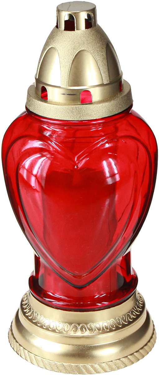 Viana Graflicht glas hart graflantaarn rood Ø10,5cm H25,5cm