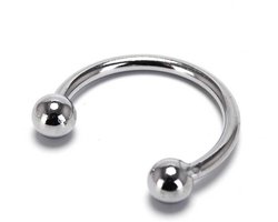 Eikelring RVS - 28MM – Met Kogeluiteinden – Intiem Accessoire – Staal