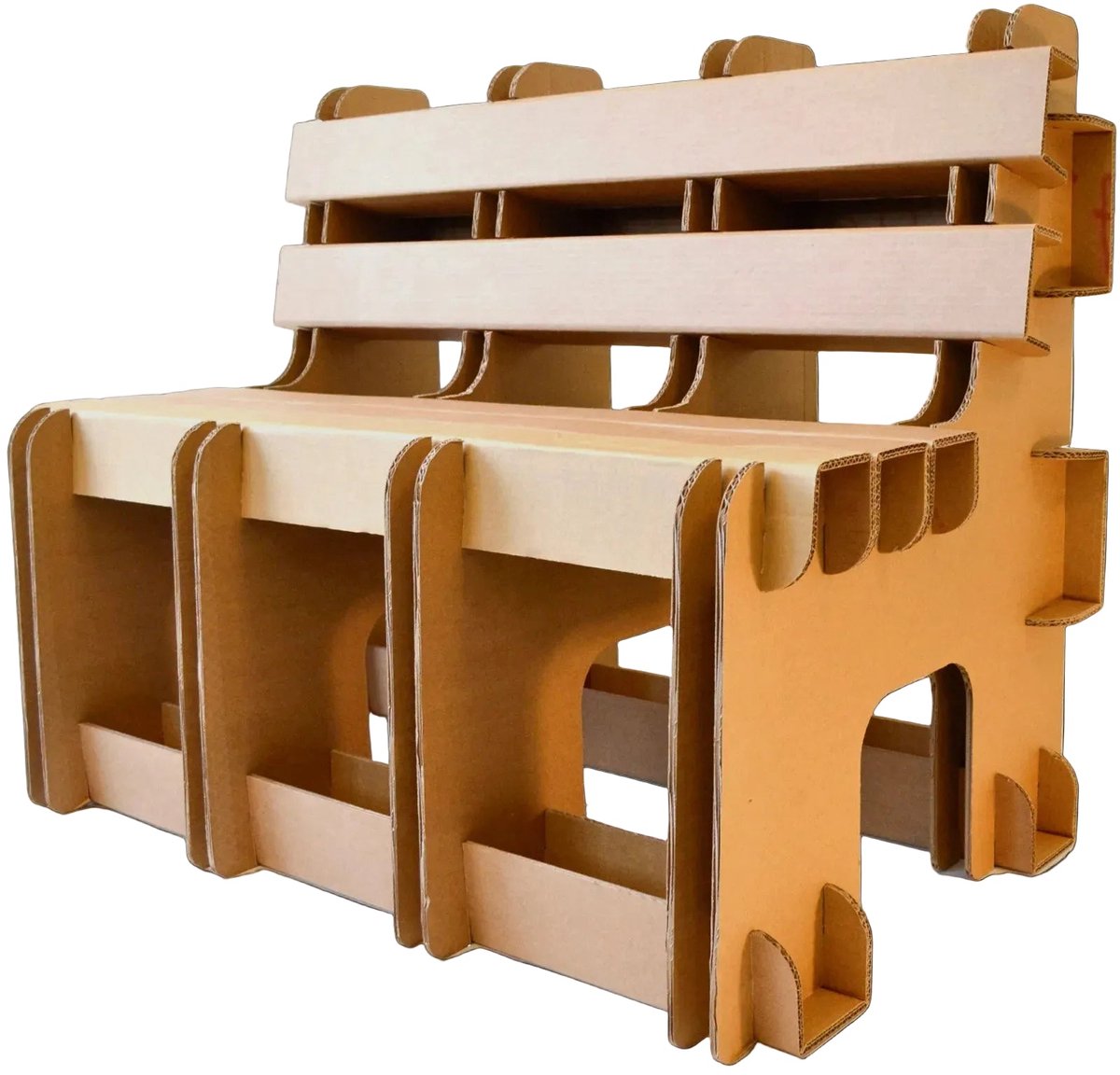 Kartonnen kinderbankje - 2-zitsbank - Kartent