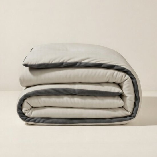 YNOT Dreambed Signature - Jersey Flanel Antra/Greige - 240x200 - Lits jumeaux - Dekbed Zonder Overtrek - Dreambed Signature - Wasbaar Hoesloos Dekbed - 30 dagen proefslapen - Dekbed met vaste overtrek