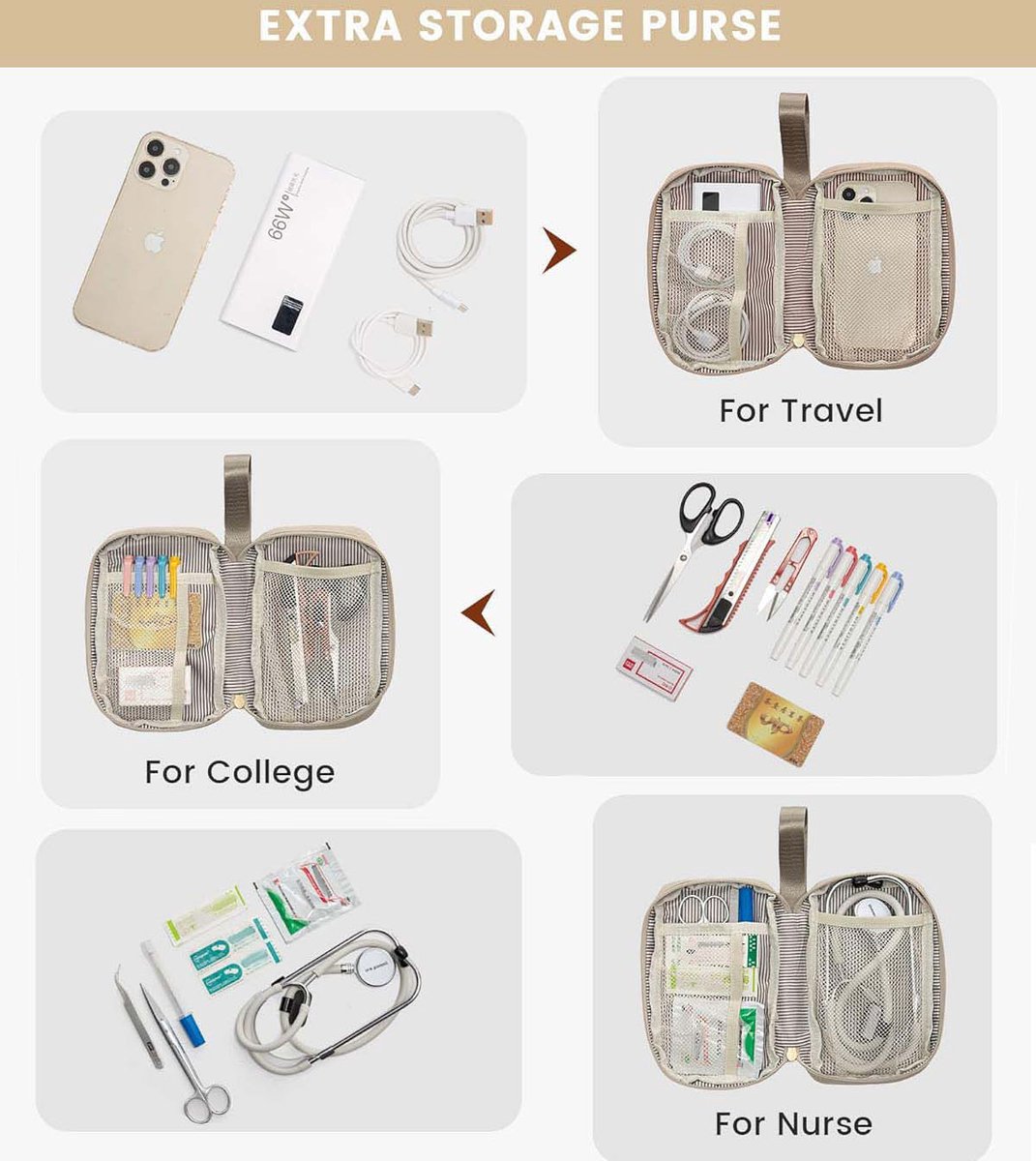 Impact Life Rugzak Dames Groot, Laptop Rugzak met Laptopvak 15 Inch, Reisrugzak Dames Waterdicht, Grote Handtas Rugzak Reizen, Schooltas Modern, Zakelijke Handbagage voor Reizen Vakantie Kantoor thumbnail 5
