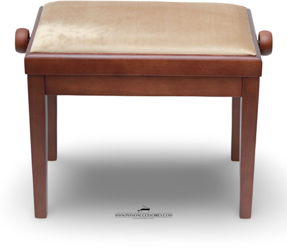 Pianobank GPPD Model 3 Walnoot, crème stofzitting