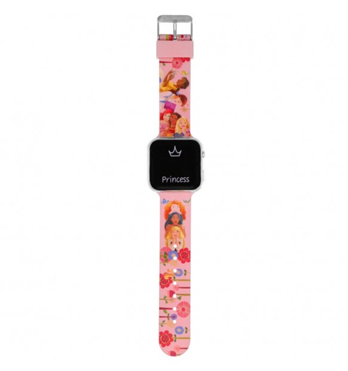 Disney LED Watch 5-DIS046 Disney prinsessen - Kinderhorloge Met LED Display Voor Datum en Tijd - Roze