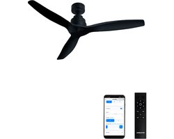 CREATE - Stille plafondventilator van 40 W met technische ABS-bladen, verkrijgbaar in verschillende maten - M - Geen licht - WIFI - WIND STYLANCE