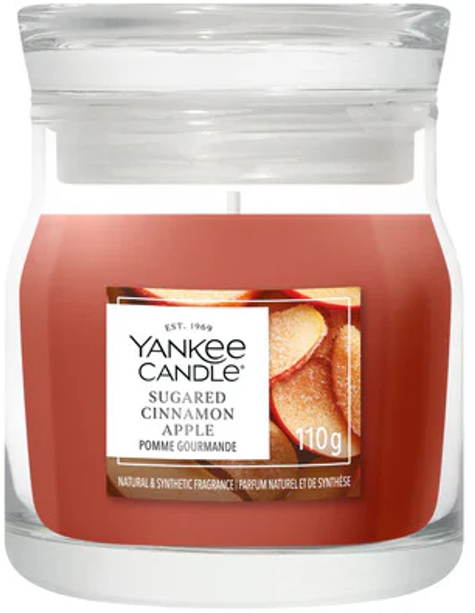 Yankee Candle - Sugared Cinnamon Apple Small Jar Geurkaars - tot 30 branduren