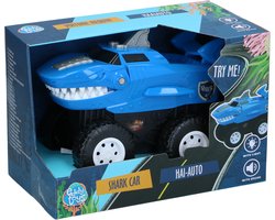 Eddy Toys Shark Car - Elektrisch Speelgoedvoertuig - Kunststof - Haaienontwerp - Batterijen Inbegrepen - 2 Jaar Garantie - 16,8 x 9,3 x 12,3 cm - Donkerblauw/Zwart