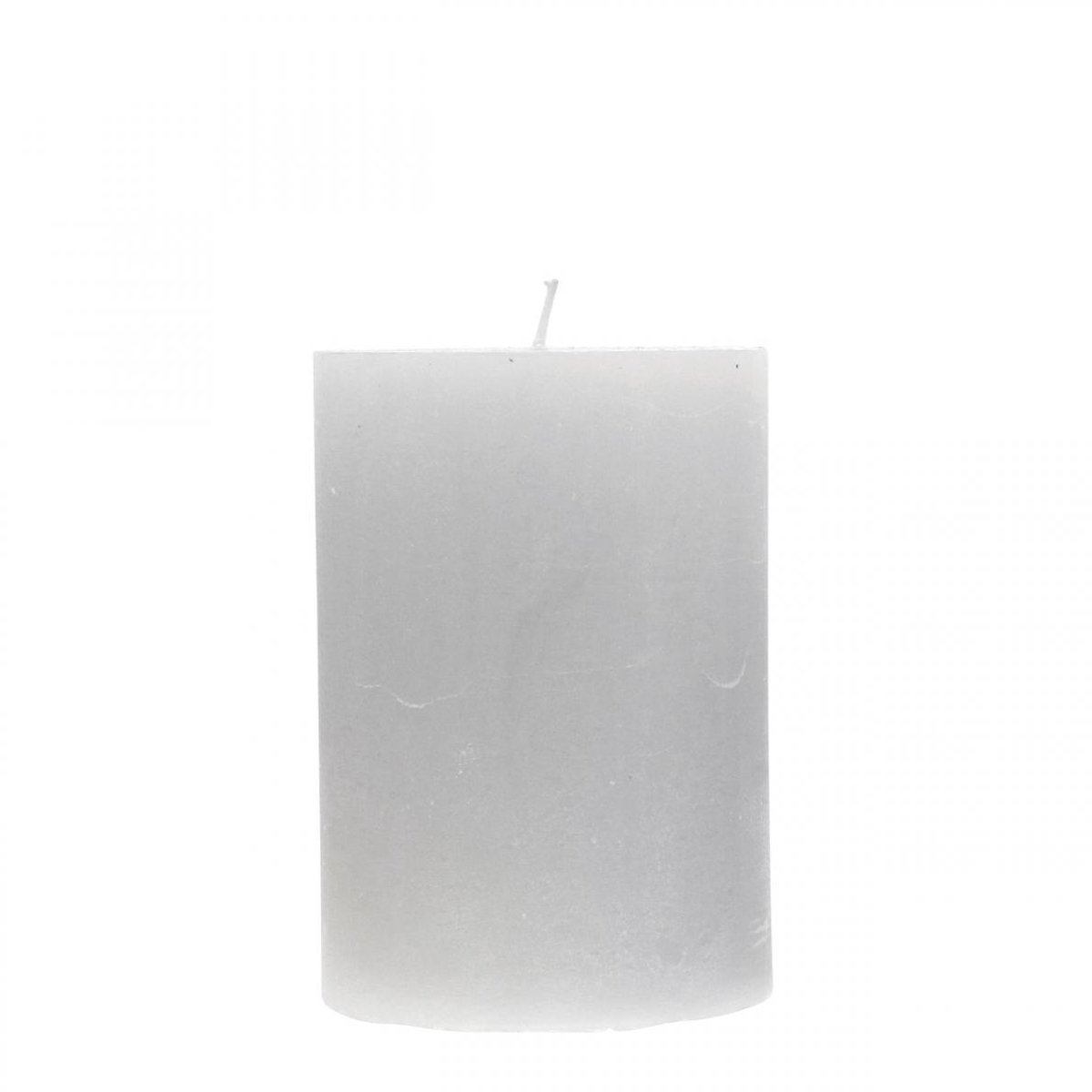 Viana Stompkaarsen, effen lichtgrijs, 70×100mm, 4 stuks, voor tafeldecoratie