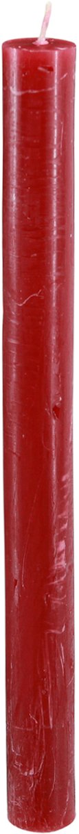Effen gekleurde taps toelopende kaarsen, donkerrood, 22×240 mm, 12 stu