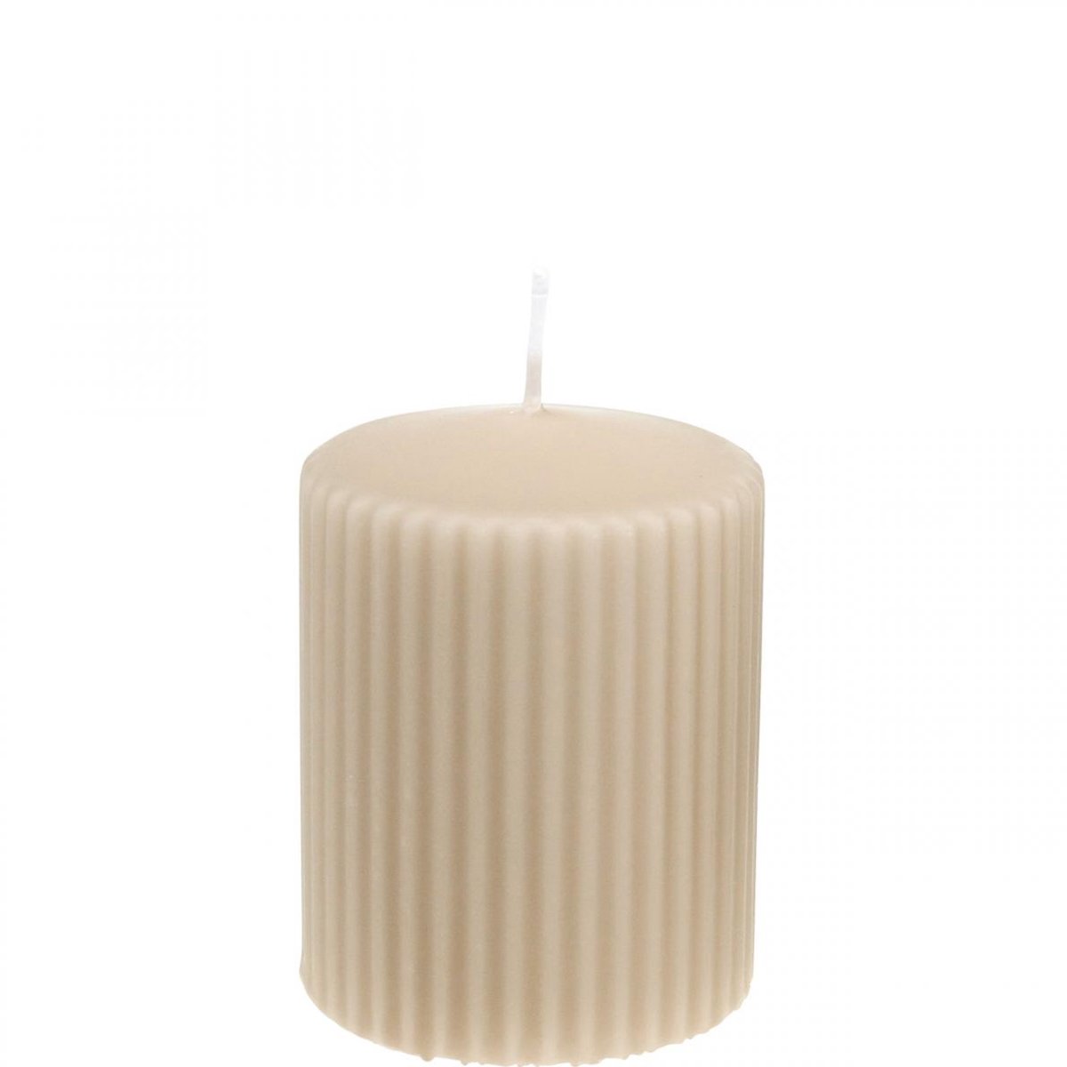 Wenzel Kerzen Stompkaarsen beige groefkaars 70/90mm 4 st