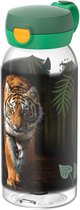 Gourde Mepal avec bouchon flip Campus - 600 ml - Bouteille d'eau enfants - Étanche - Couvercle hygiénique - Wild tiger