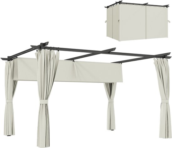 Outsunny Kas Met 3-laags Schap, UV-resistente Plastic Afdekking, Oprolbare Deur, 100 X 40 X 150 Cm Groen~1sb51s7mhso00