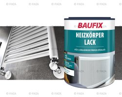 BAUFIX Radiatorlak– Wit – Zijdeglans 1L – Hittebestendige Radiator Verf tot 80°C – Metaallak voor Verwarming en CV