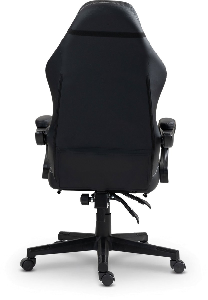 VDD Gaming Stoel met Massagefunctie en Voetsteun Zwart - afbeelding 2