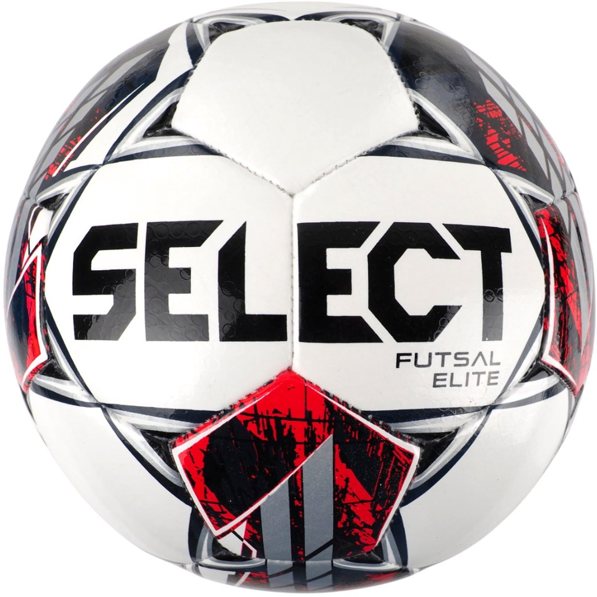 Select Futsal Elite Zaalvoetbal wit-rood-zwart - Maat Futsal