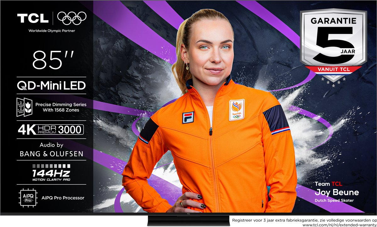 TCL 85Q7C Smart TV 85" 4K QD-Mini LED 144Hz 2025 [5-jaar garantie]