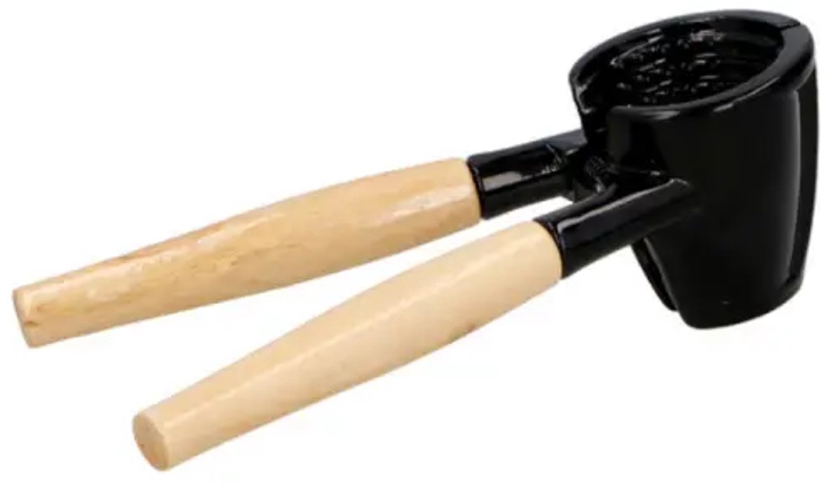 Alpina notenkraker en flesopener - zwart, hout