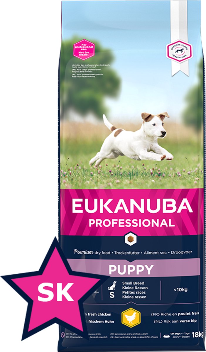 Eukanuba Eukanuba Hondenvoer Droog Dog Puppy Small Kip Eukanuba 18 kilo