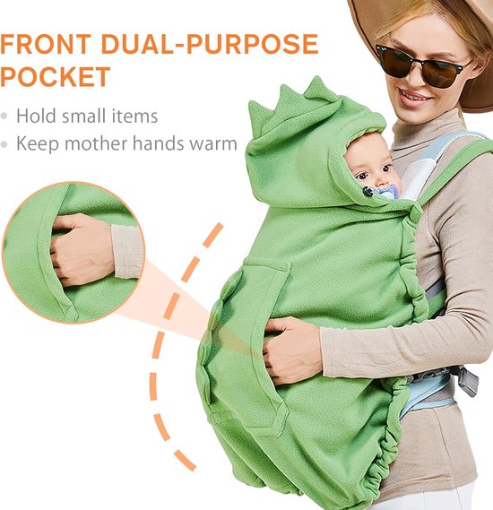 Warme Babydraaghoes met Capuchon - Universele Dikke Winterhoes voor Draagzak en Kinderwagen — afbeelding 5