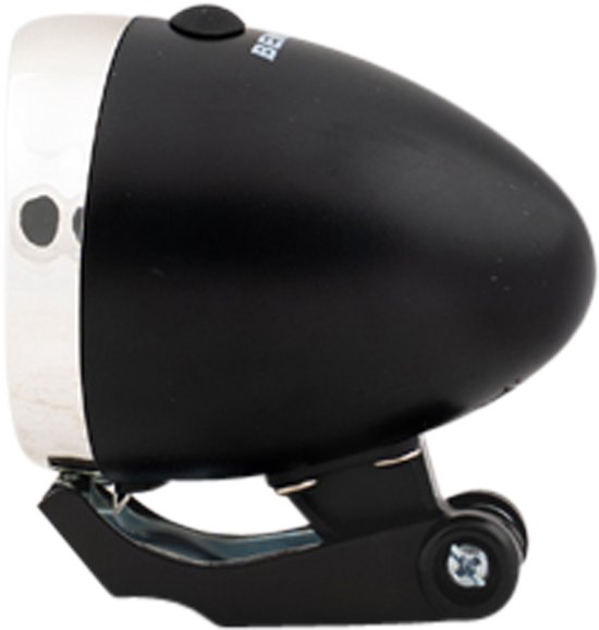 Benson Compacte LED fietskoplamp - zwart/chroom - 15 meter zicht - 1000 meter zichtbaar - inclusief batterijen — afbeelding 4
