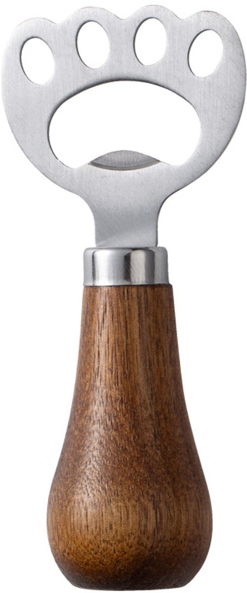 Leuke flesopener - Ergonomisch handvat - Opent moeiteloos flessen en potten - Perfect voor in de keuken, bar en buitenactiviteiten (Zilver)