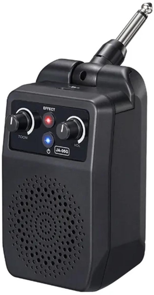 5W Gitaarversterker - Draagbare Gitaarversterker - Bluetooth - 4 Effecten - 1 Stuk - Zwart