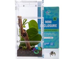 Springspin Terrarium - Insecten Verblijf - Kleine Huisdieren - Verticale Ruimte - 7.6 x 7.6 x 15.2 cm