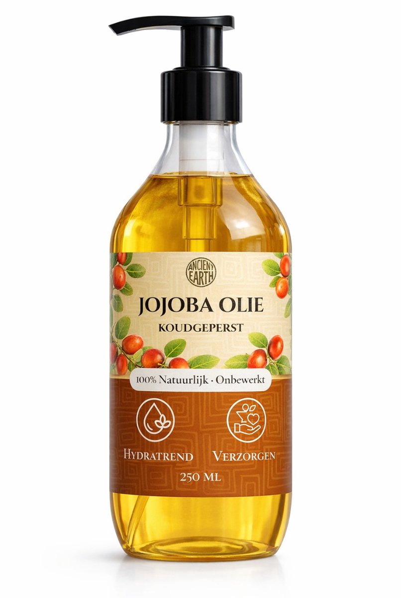 Jojoba Olie 250ml - Puur Koudgeperst en Biologisch - Huidolie voor Gezicht en Lichaam - Haarolie