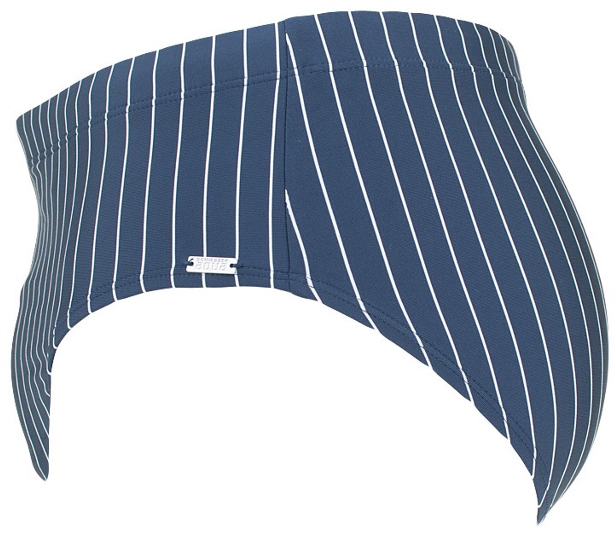 SCHIESSER Nautical Casual heren badkleding - zwemslip met ritsvak tricot gerecycled stroken admiraal — afbeelding 16