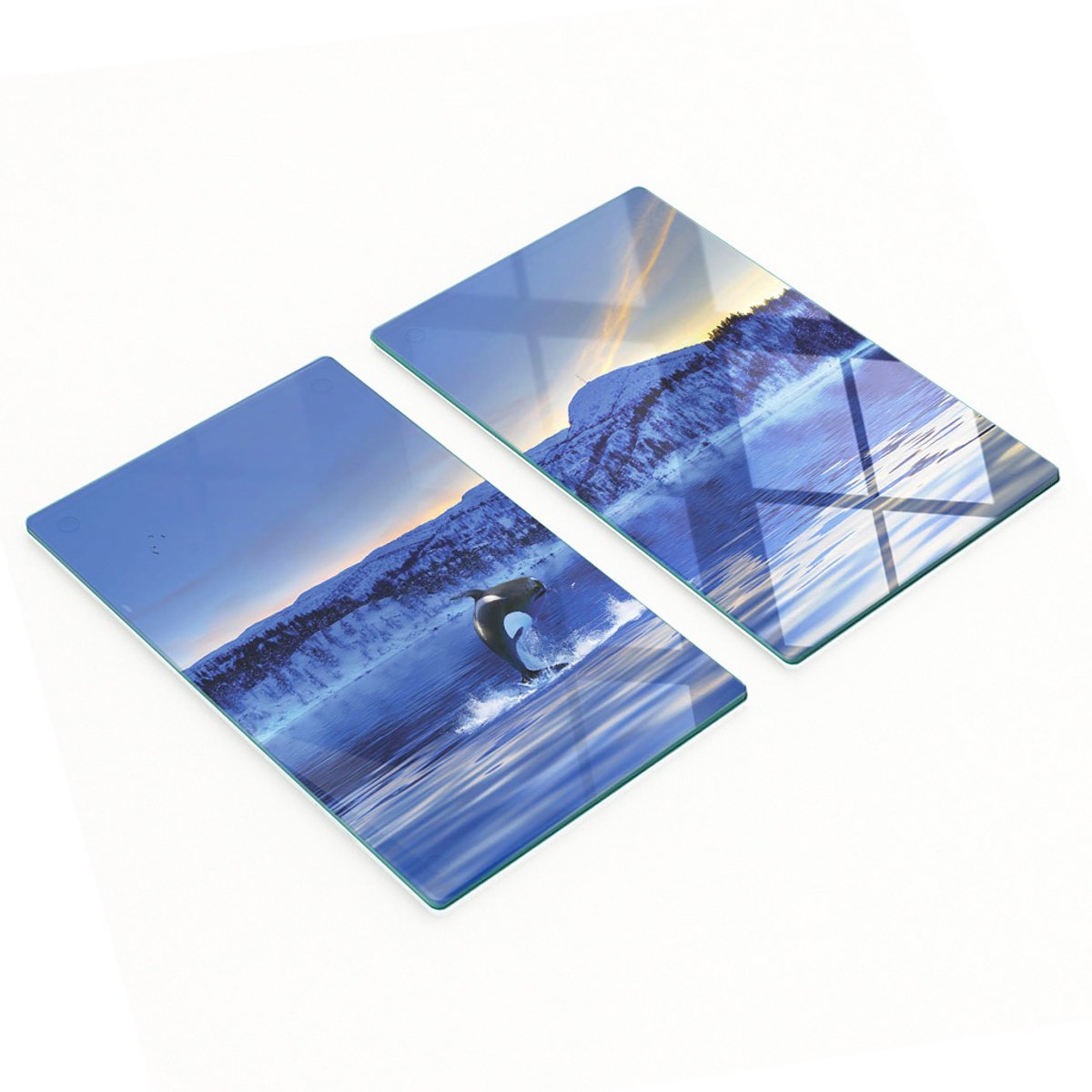 Multifunctionele decoratieve keukenplanken van gehard glas, Orka, 2x30x52 cm