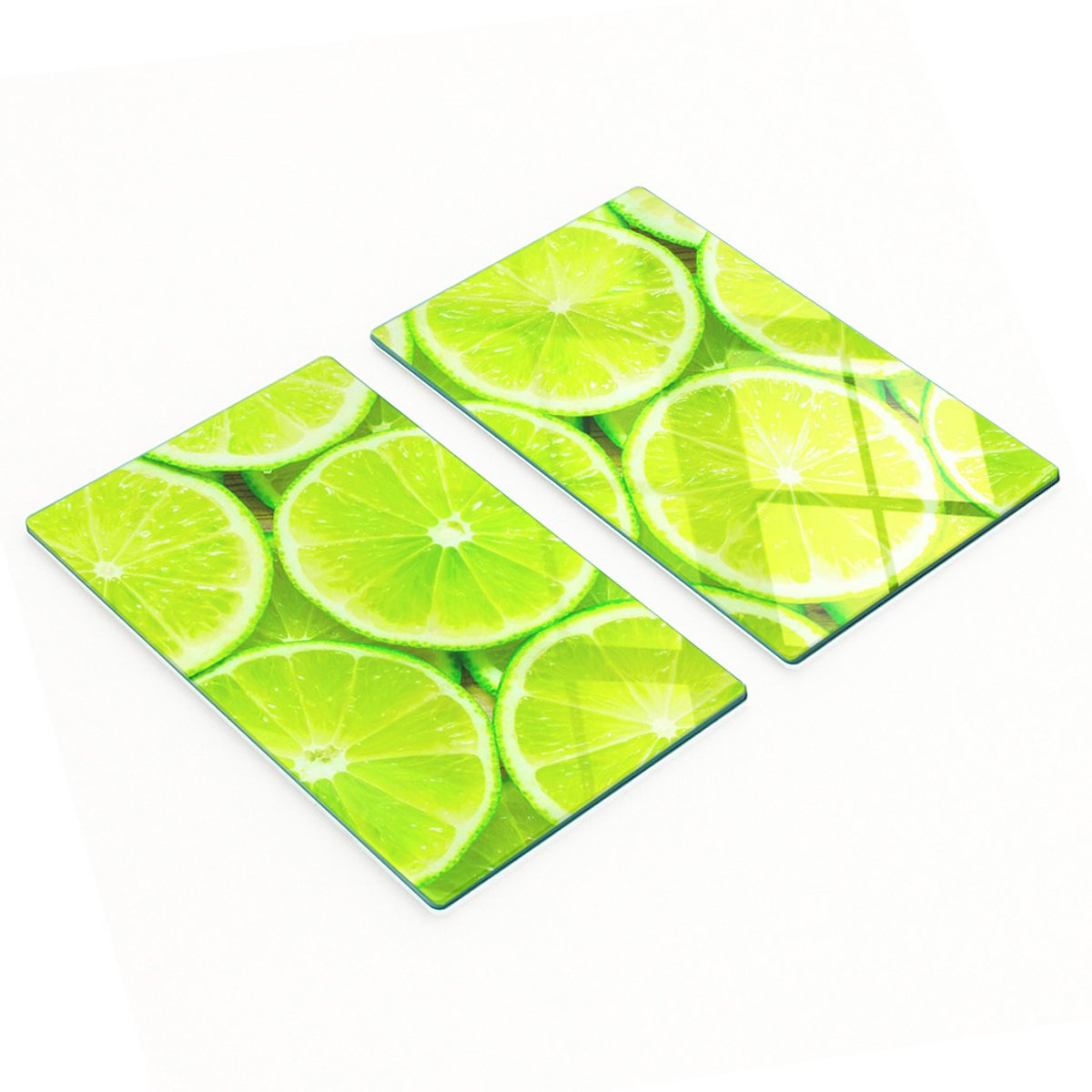 Multifunctionele decoratieve glazen borden met limoenprint 2x30x52 cm