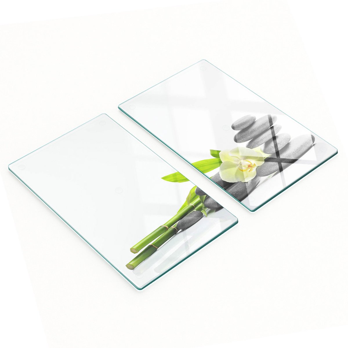 Multifunctionele decoratieve glazen keukenplanken Orchidee 2x30x52 cm