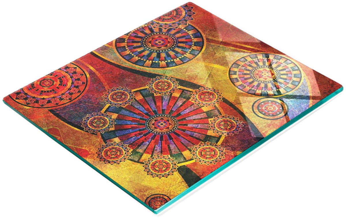 Decoratieve glazen snijplank met abstract patroon, 60x52 cm