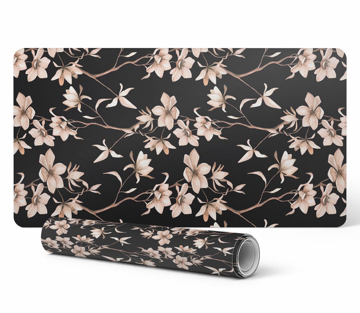 Vinyl beschermmat met modern vintage bloemenpatroon 100x50 cm