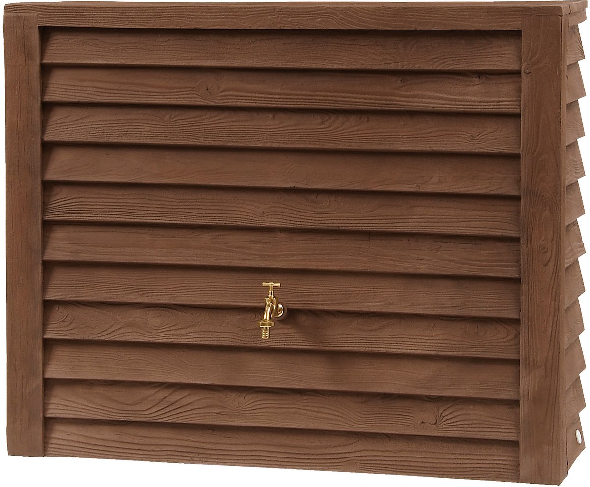 Garantia Woody colonne récupératrice d'eau 350 L bois foncé