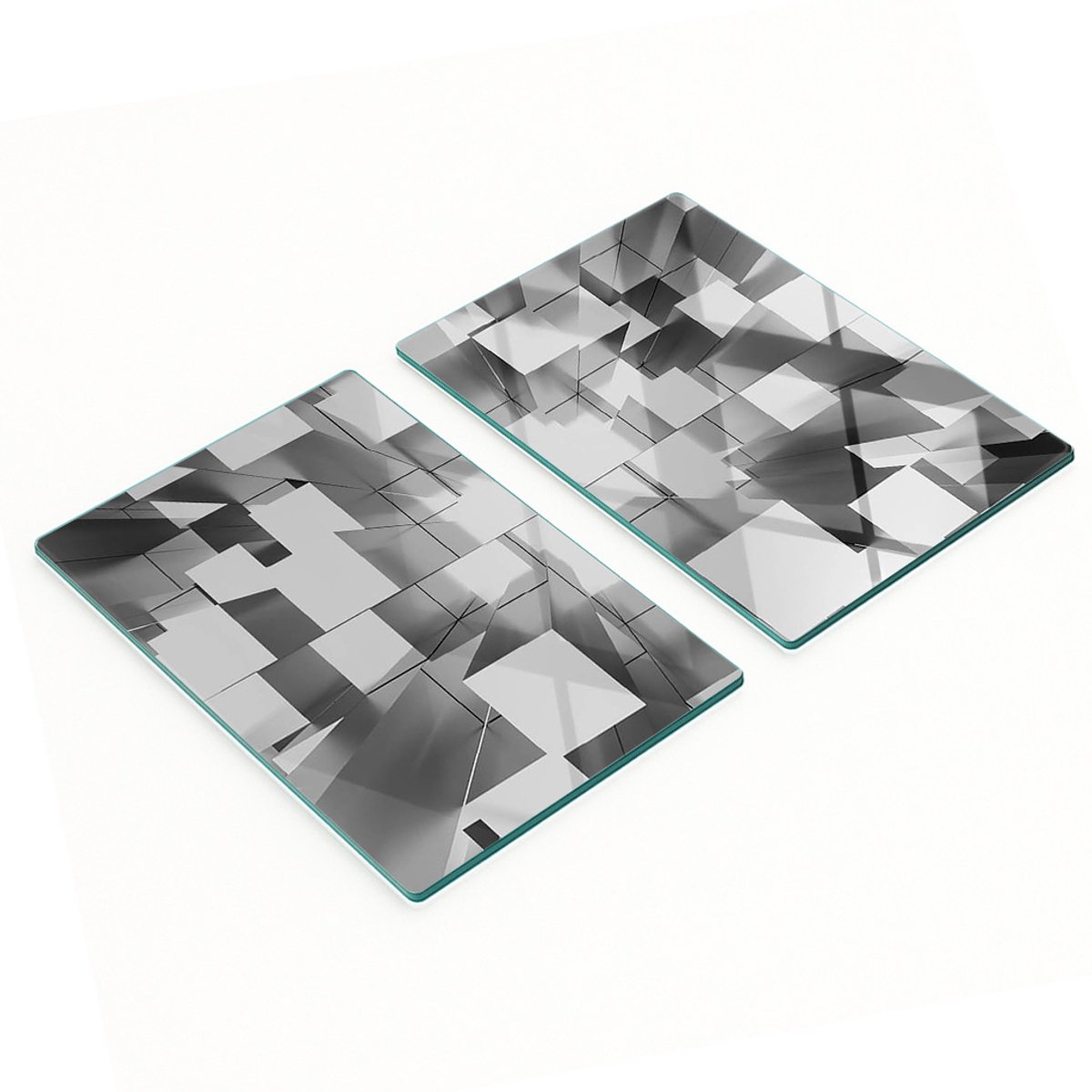 Keukenplanken van gehard glas met decoratieve abstracte afbeeldingen, 2x40x52 cm