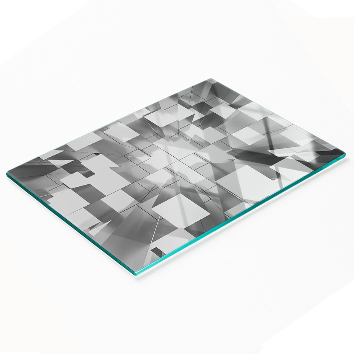Multifunctionele decoratieve glazen snijplank voor de keuken, abstract ontwerp, 80x52 cm