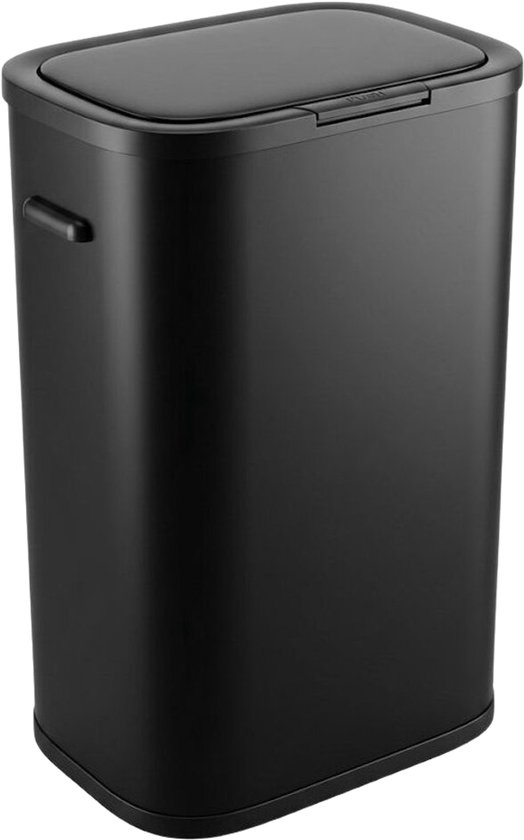 Spetebo Sortibox Mülleimer mit Deckel 25 L - 3er Set/anthrazit - Stapelbares Müll Trennsystem - Abfall Sortierer Trenner Sytem Trennkörbe stapelbar mit Klappe