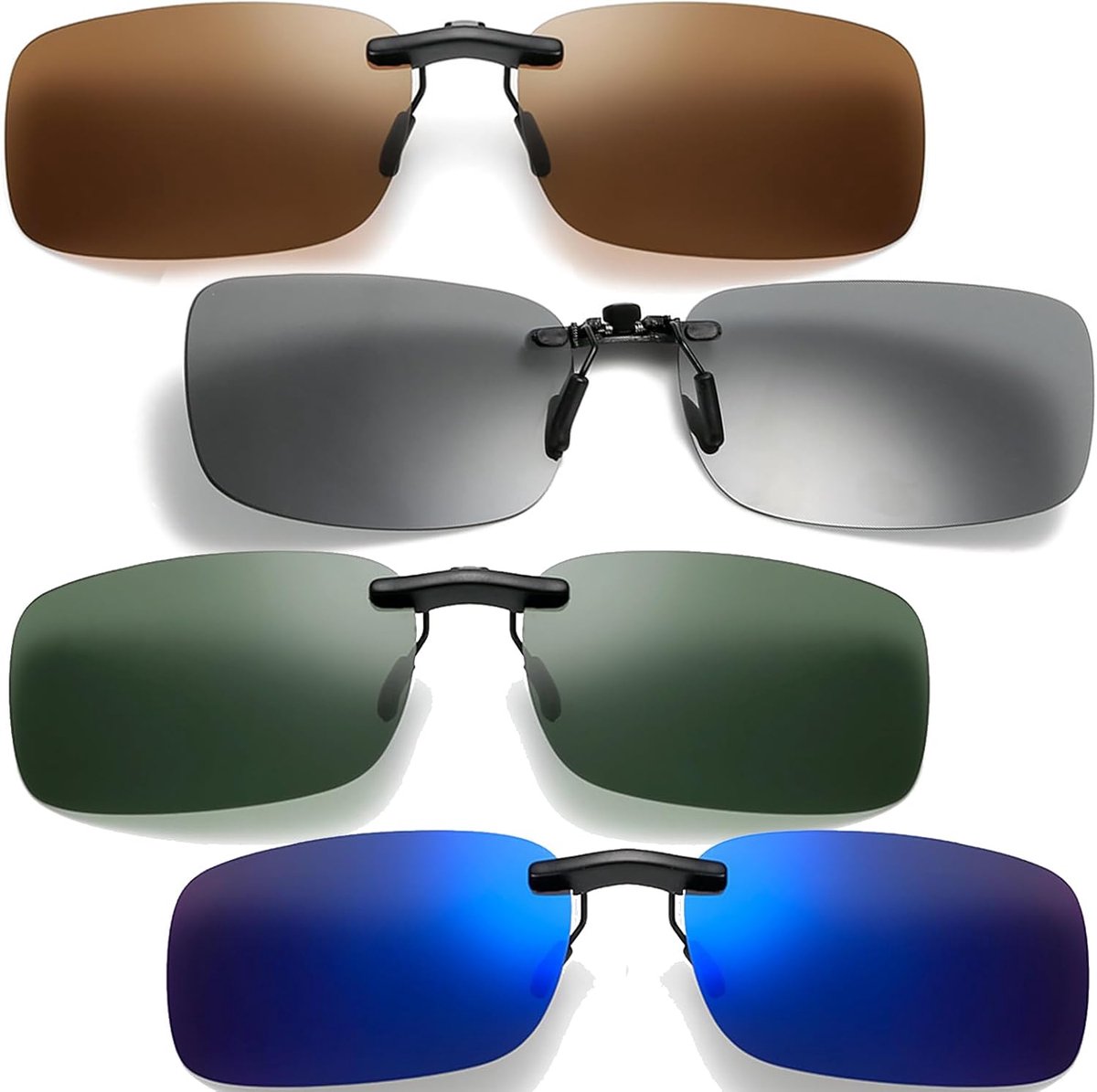 4 Stuks Gepolariseerde Clips voor Zichtbrillen - Universele Zonnebrilclips