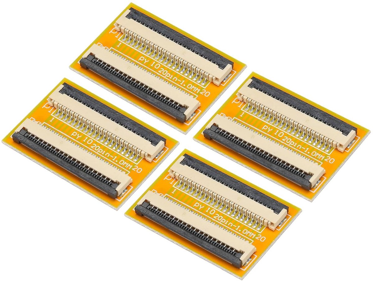 20-pins FFC FPC Verlengadapter PCB voor HDD, LCD, Camera, Laptop - 1mm Pitch (4 stuks)
