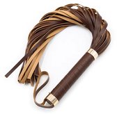 De Originele Lederen Seks Zweep - BDSM - 60CM - Bruin - Flogger - PU Leder