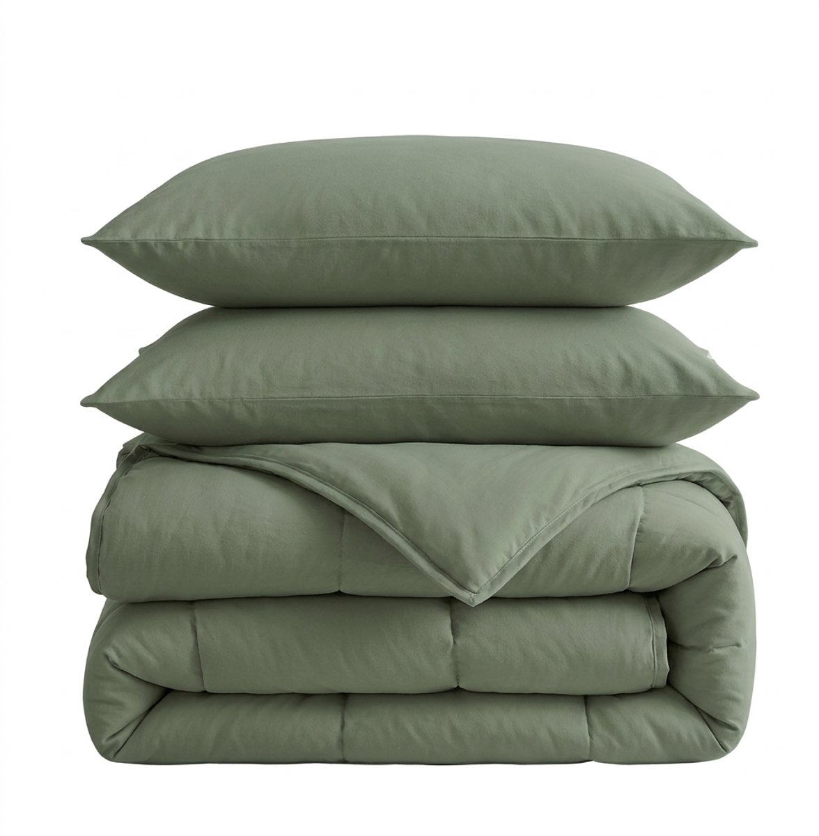 Sleeptime 2 in 1 Dekbed - Dekbed zonder Overtrek Inclusief Kussenslopen - 200x200 - Groen
