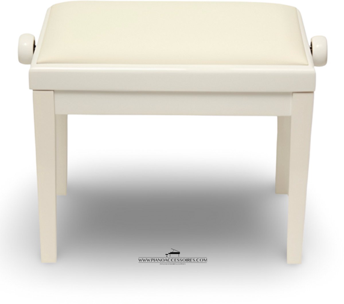 Pianobank GPPD Model 3 Wit HG, witte skai-zitting