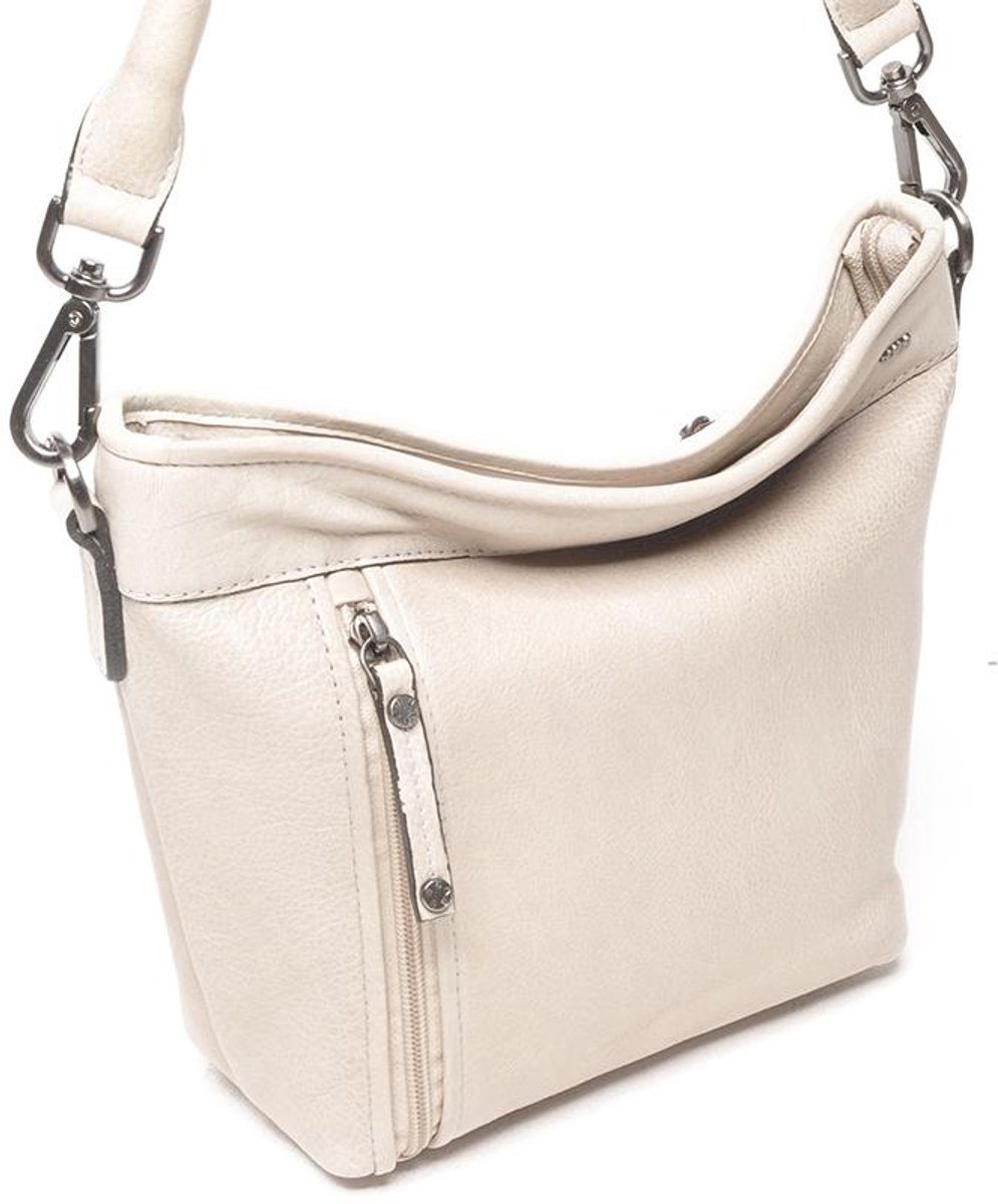 Berba Lucca Medium Schoudertas Dames - Leer - Beige