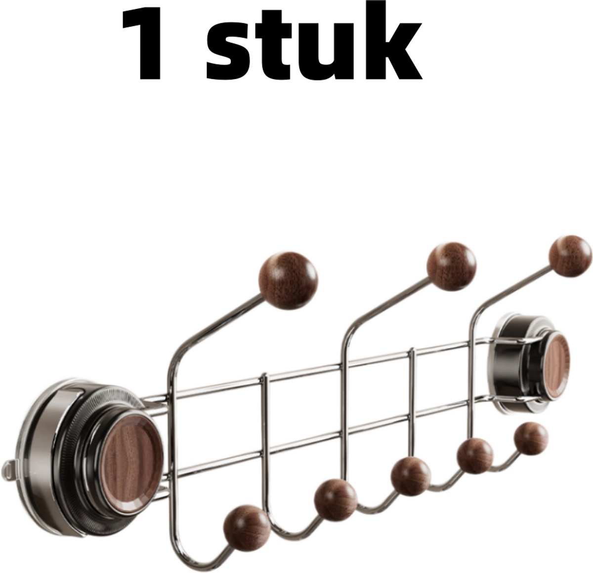 1 stuk - Haak - Zuignap - Deur-/halhaak (boren niet nodig) - Geschikt voor het ophangen va